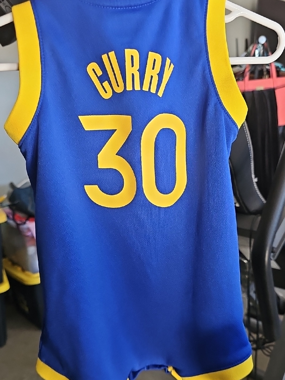 Golden State Warriors Royal Blue and Yellow Onesie Jersey